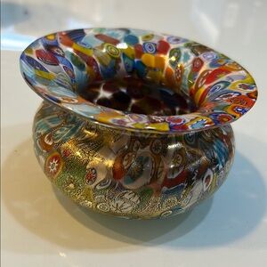 Colorful Art Glass Vase Milliefiore ?